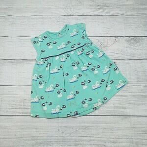 3/6m Piccalilly Swan Skirted Bodysuit